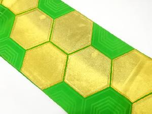 アンティーク　亀甲繋ぎ模様織り出し袋帯（材料）